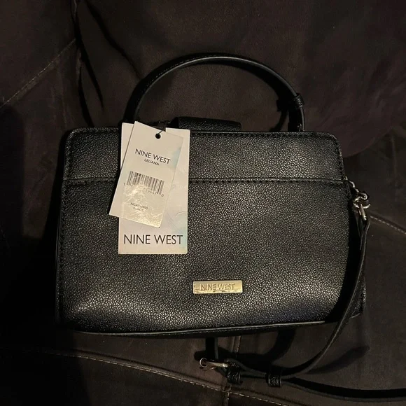 Nine West Black Crossbody Bag with Gold Accents - Picture 5 of 9